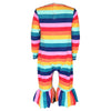 AnnLoren Girls Long Sleeve Rainbow Hearts Baby Toddler Romper One Piece - Lil FashionAva 
