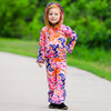AnnLoren Girls Pink, Orange & Purple Tie Dye Ruffle Hoodie 2 Pc Fashion Track Suit - Lil FashionAva 
