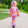 AnnLoren Girls Pink, Orange & Purple Tie Dye Ruffle Hoodie 2 Pc Fashion Track Suit - Lil FashionAva 