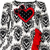 AnnLoren Girls Winter Damask Valentine's Heart Holiday Dress Tunic & Leggings Set - Lil FashionAva 