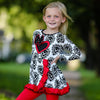 AnnLoren Girls Winter Damask Valentine's Heart Holiday Dress Tunic & Leggings Set - Lil FashionAva 
