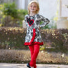AnnLoren Girls Winter Damask Valentine's Heart Holiday Dress Tunic & Leggings Set - Lil FashionAva 