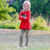 AnnLoren Girls Winter Leopard Heart Holiday Dress Tunic & Leggings Set Outfit - Lil FashionAva 