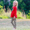 AnnLoren Girls Winter Leopard Heart Holiday Dress Tunic & Leggings Set Outfit - Lil FashionAva 
