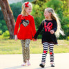 AnnLoren Girls Winter Leopard Heart Holiday Dress Tunic & Leggings Set Outfit - Lil FashionAva 