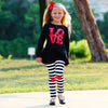 AnnLoren Girls Winter LOVE Heart Holiday Dress Tunic & Leggings Set Outfit - Lil FashionAva 