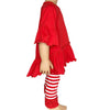 AnnLoren Little & Big Girls 3/4 Angel Sleeve Red Cotton Knit Ruffle Shirt - Lil FashionAva 