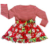 AnnLoren Little & Big Girls Boutique Red Christmas Floral Holiday Dress Legging Set - Lil FashionAva 