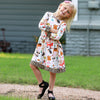 AnnLoren Little & Big Girls Long Sleeve Boutique Forest Friends Fall Dress - Lil FashionAva 