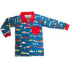 AnnLoren Toddler & Big Boys Long Sleeve Polo Shirt with Pocket Automobile Print - Lil FashionAva 