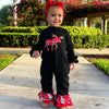 Baby Girls Christmas Plaid Reindeer Holiday Cotton Romper AL Limited - Lil FashionAva 