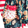 Girls Boutique Red Floral Striped Ruffled Holiday Dress - Lil FashionAva 
