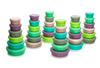 Stacking & Nesting Containers with Silicone Lids - 12 pieces - Lil FashionAva 