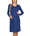 Talia Surplice Neck Nursing Dress - Lil FashionAva 